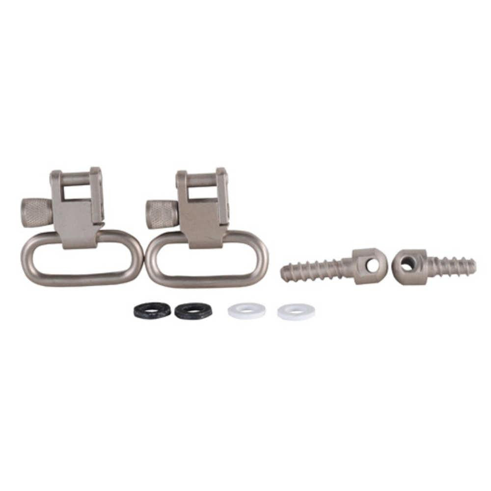 Gt&trade; Swivel Sets For Bolt Action Rifles, Wood Screw - 1" Loops - Satin Nickel Finish