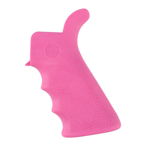 Ar-15-m16-m4 Overmolded Grip - Rubber Grip Beavertail With Finger Grooves - Pink