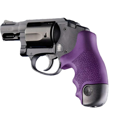 Soft Rubber Grip With Finger Grooves - J Frame Round Butt, Centennial-polymer Bodyguard Tamer Grip - Purple