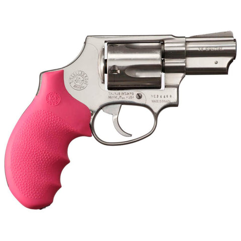 Soft Rubber Grip With Finger Grooves - Taurus Small Frame - Pink