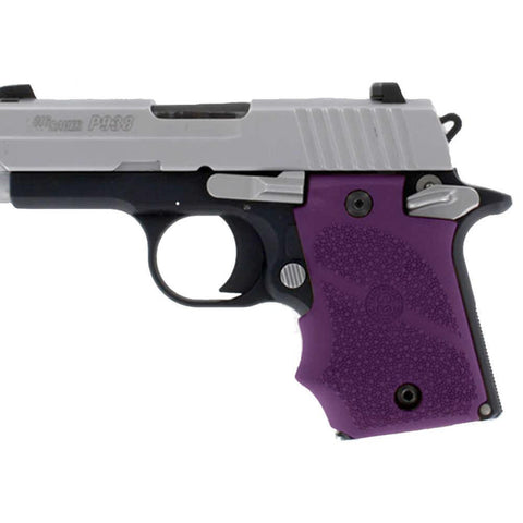 Rubber Wraparound Grip With Finger Grooves And Ambidextrous Safety - Sig Sauer P938 - Purple