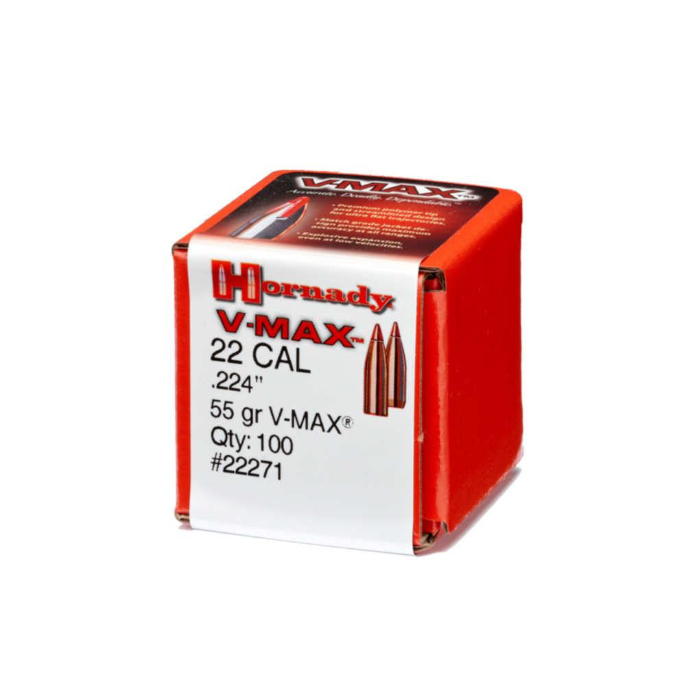 V-max Bullets - 22 Caliber, .224, 55 Grain