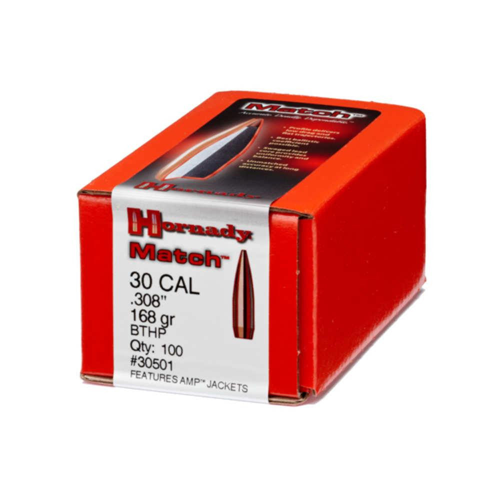 Match Bullets - 30 Caliber, .308, 168 Grain, Bthp