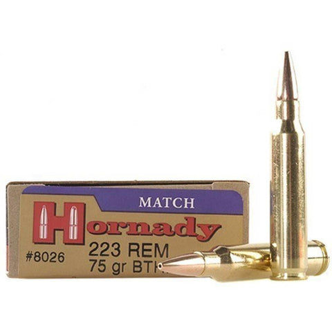 Match Ammunition - 223 Remington, 75 Grain, Bthp