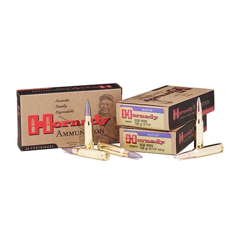 Match Ammunition - 308 Winchester, 168 Grain, Bthp