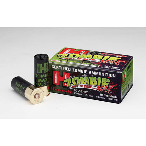 Zombie Ammo - 12 Gauge, 00 Buckshot, Z-max, 2-3-4