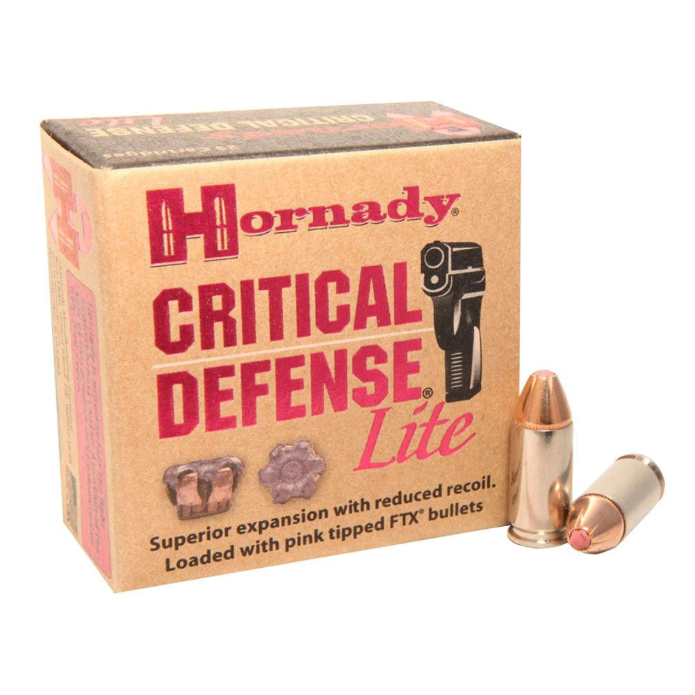 Critical Defense Lift Ammunition, 9mm Luger, 100 Gr, 25 Rounds