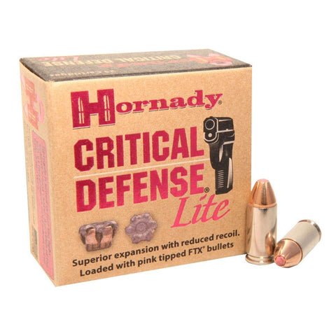 Critical Defense Lift Ammunition, 9mm Luger, 100 Gr, 25 Rounds