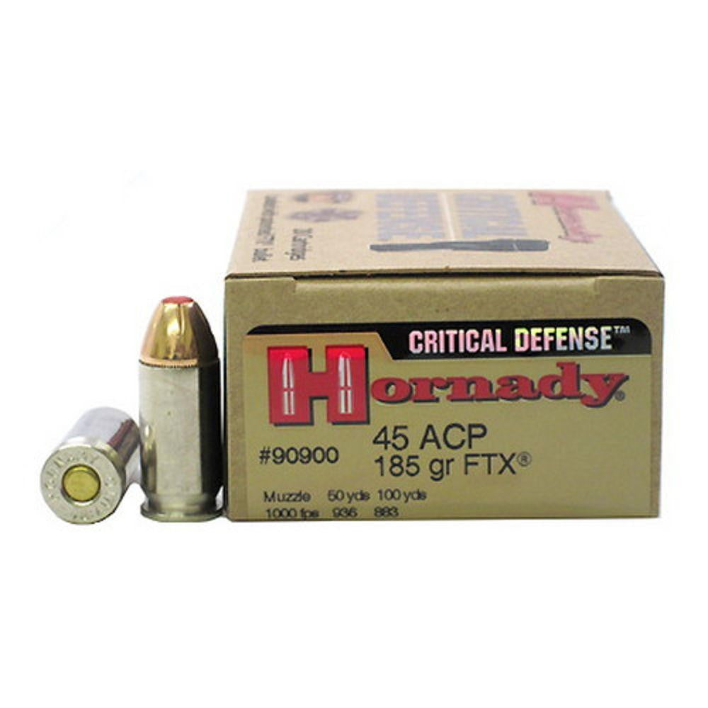 Critical Defense Ammunition - 45 Auto, 185 Grain, Ftx