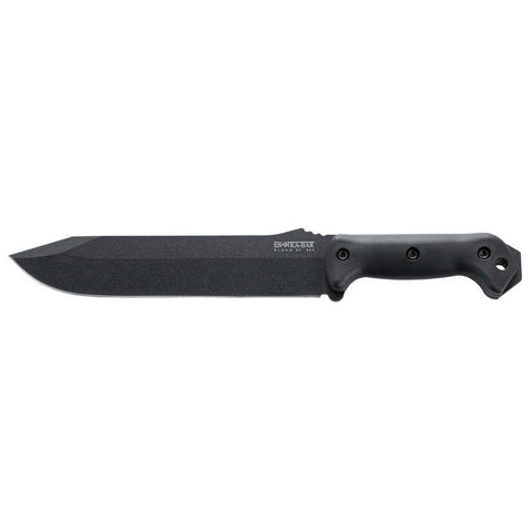 Becker Combat Bowie Fixed Knife - Black - Drop Point