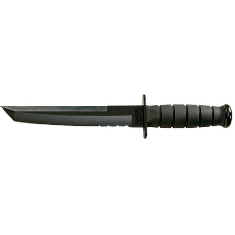 Black Ka-bar Tanto Fixed Knife - Tanto Point