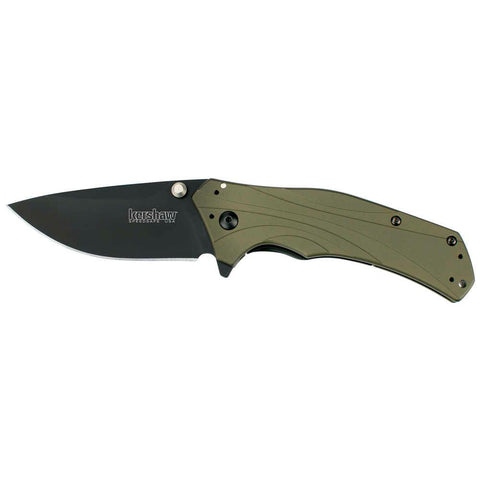 Knockout Flipper Knife, Olive-black