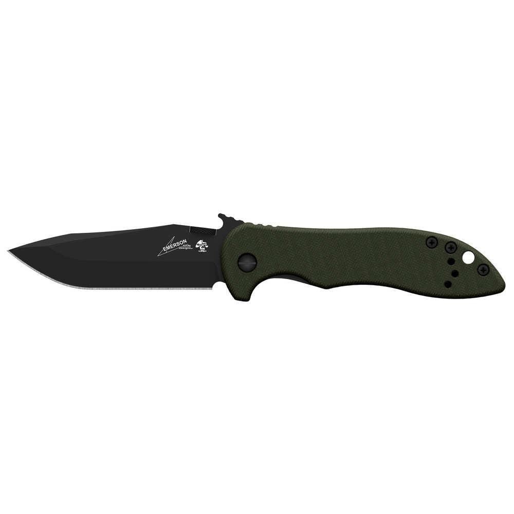 Emerson Cqc-5k Folding Knife, Olive Handle, Black Blade