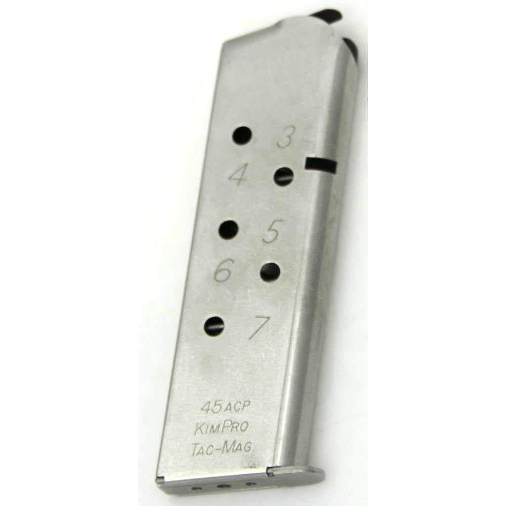 Kimpro Tac-mag 1911 Magazine - 45 Acp, 7-round, Stainless, Full-length