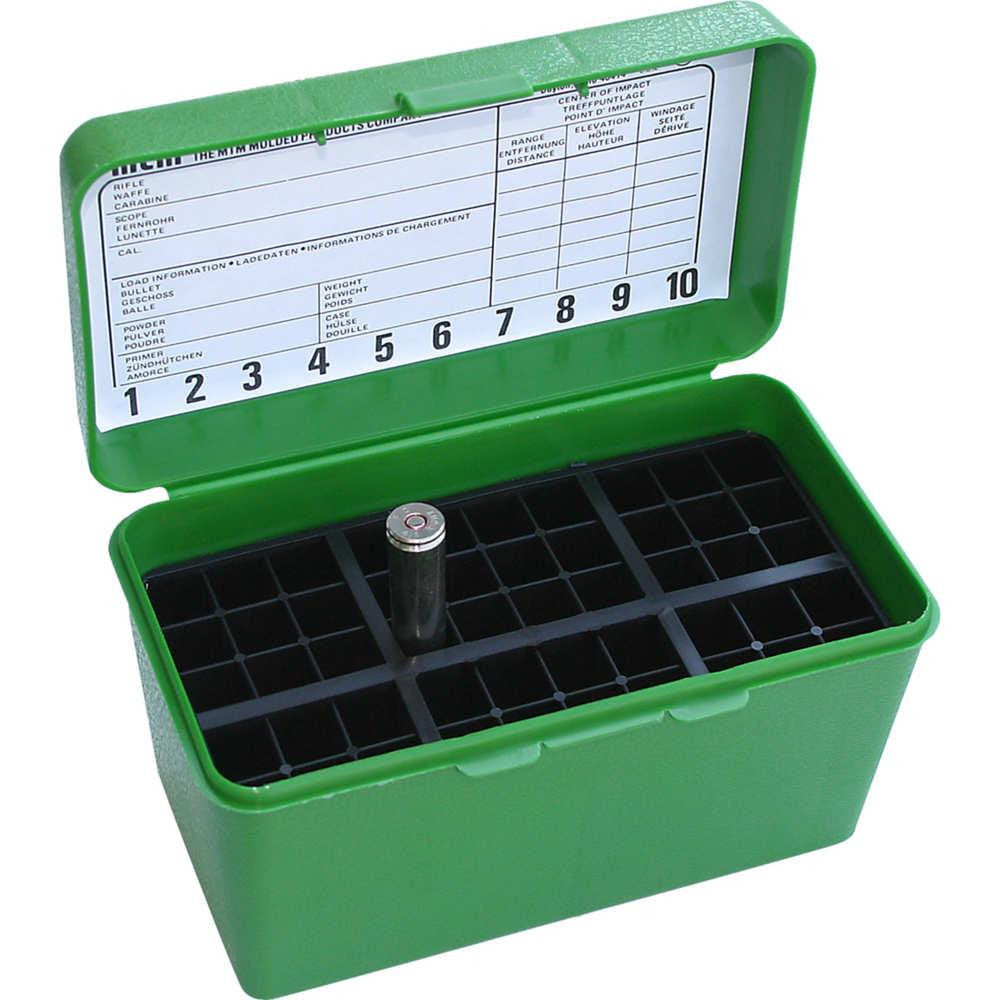 Deluxe H-50 Series X-large Rifle Ammo Box - 50 Round - Green