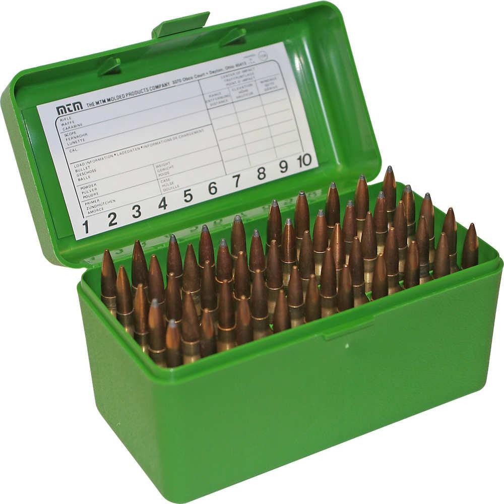 R-50 Series Large Caliber Rifle Ammo Box - 50 Round - Green