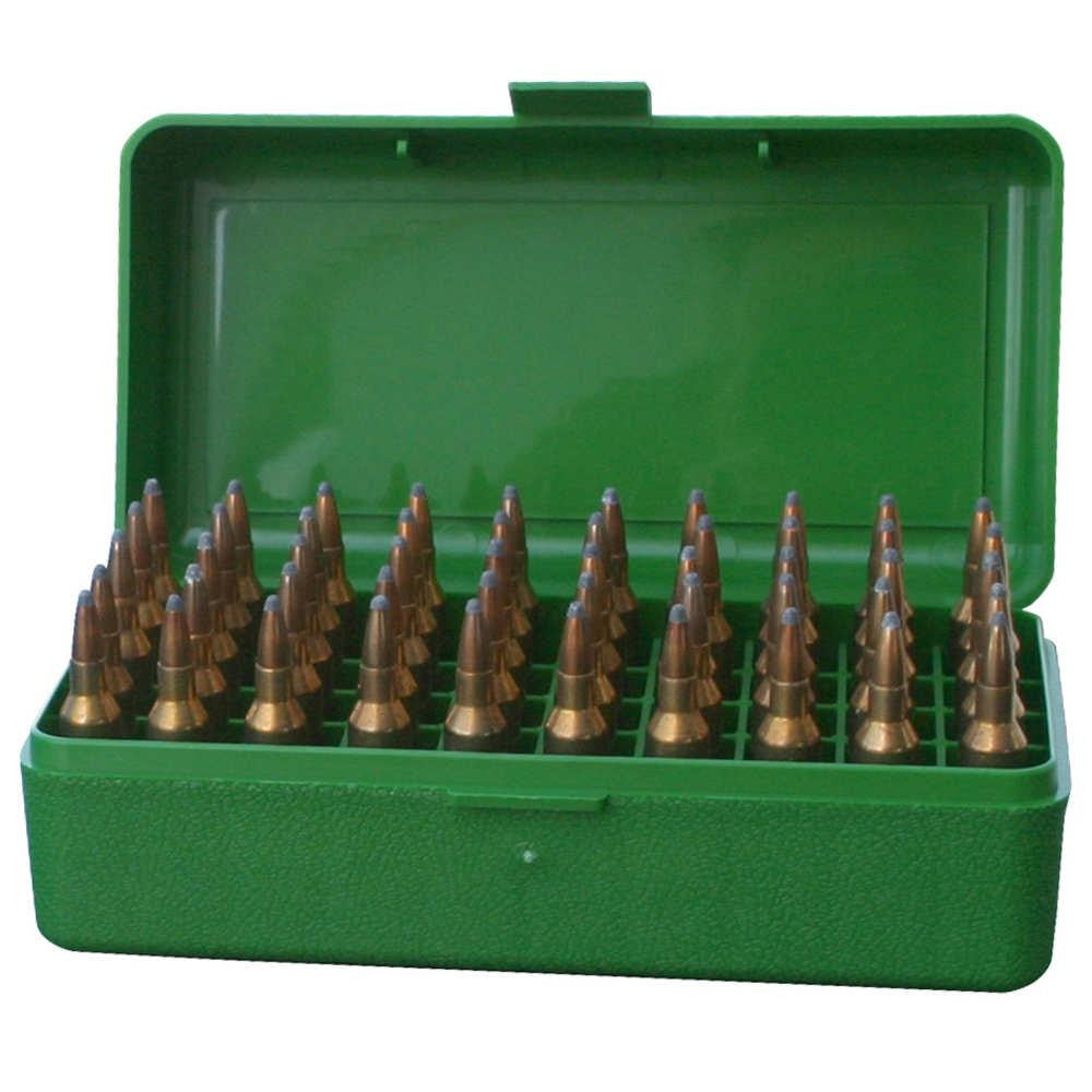 R-50 Series Flip Top Rifle Ammo Box - 50 Round - Green