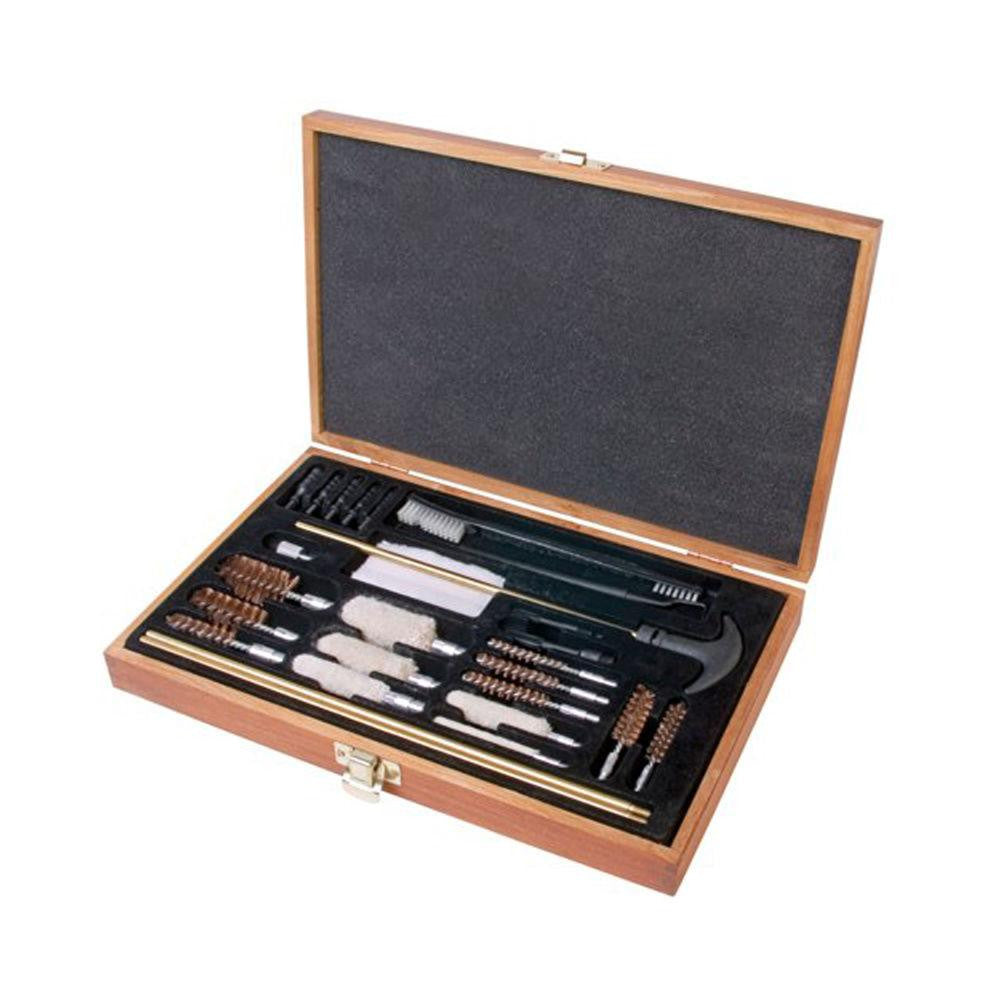 Universal 28pc Cleaning Kit - Wood Case