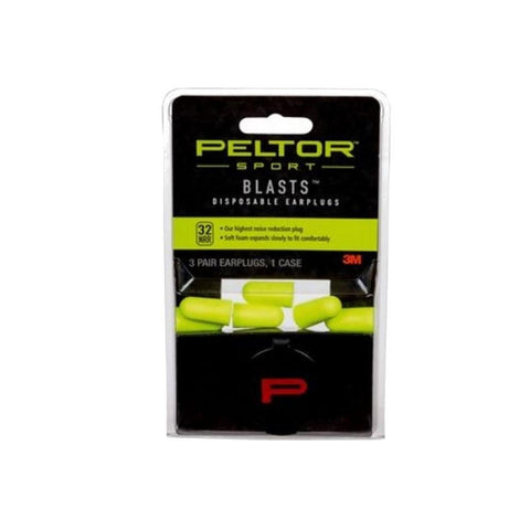 Sport Blasts Disposable Earplugs, Neon Yellow, 80 Pack