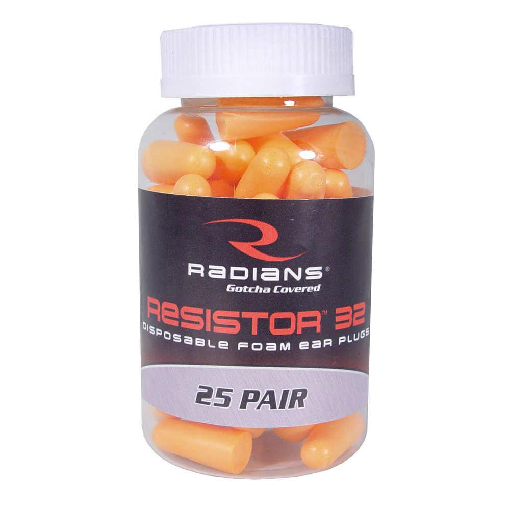 Radians Foam Earplugs - 25 Uncorded Pairs In Jar