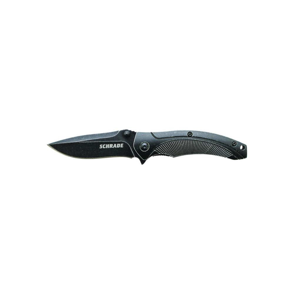 Schrade Liner Lock Folding Knife - Drop Point Blade Aluminum Handle