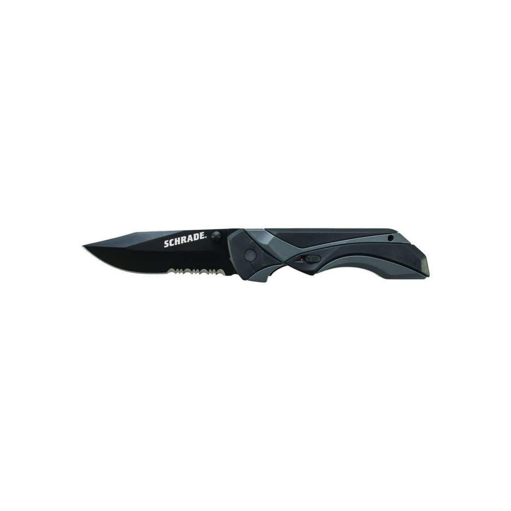 Schrade 24-7 M.a.g.i.c. Assisted Opening Liner Lock Folding Knife Partially Serrated Clip Point Blade