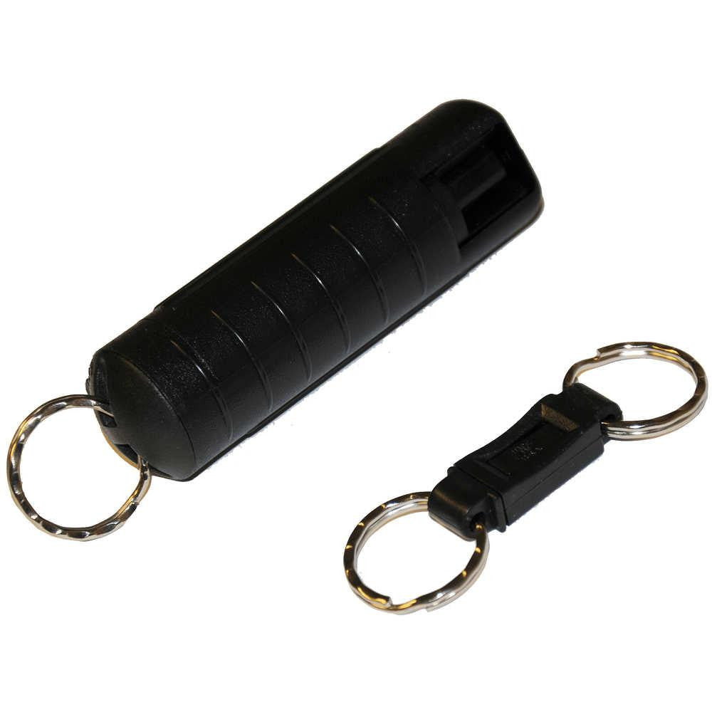 Usa Keyring Self Defense Spray (0.54oz-aprox. 25 Shots) With Quick Release - Black, Clam Pack