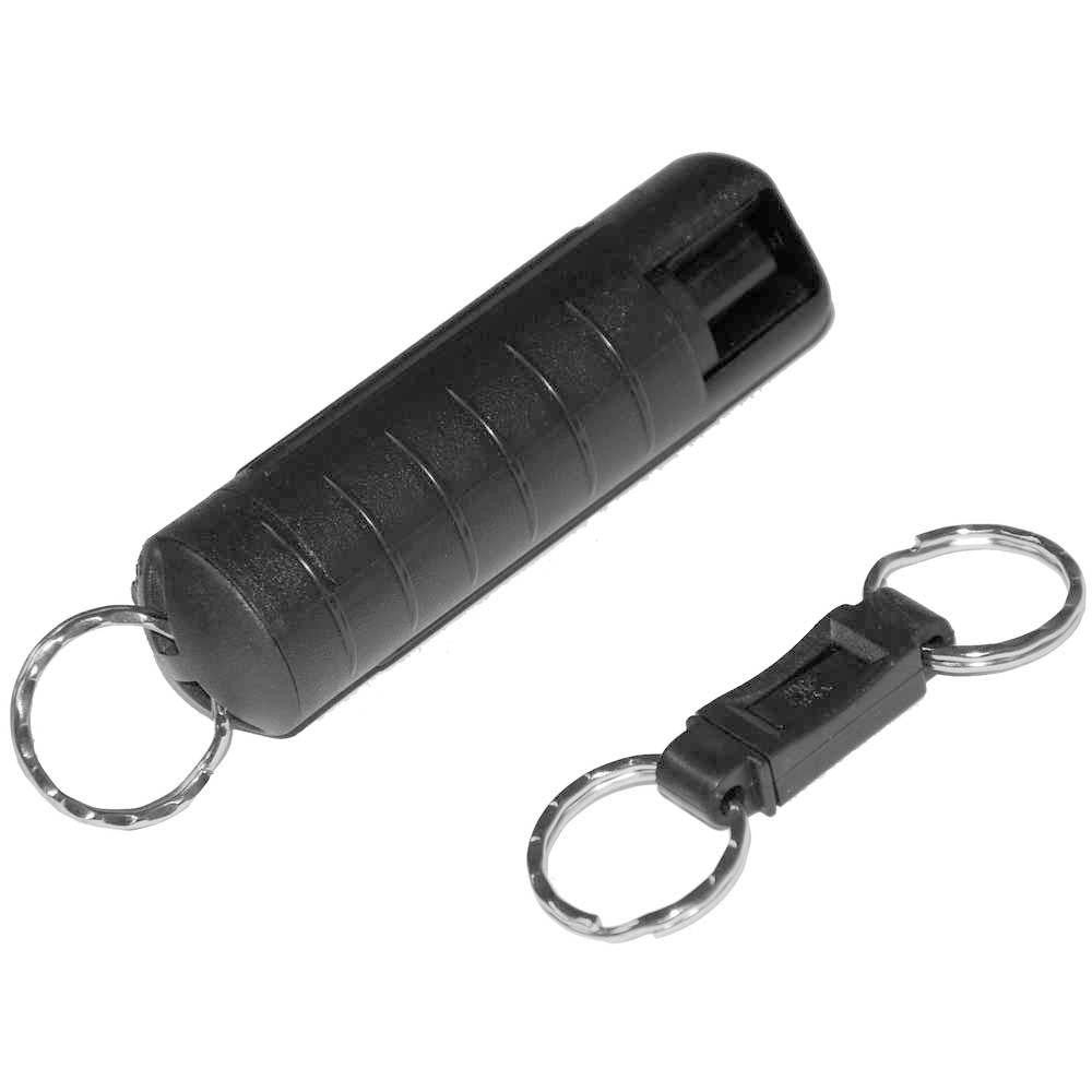 Keyring Self Defense Spray (0.54oz-aprox. 25 Shots) With Quick Release - Black