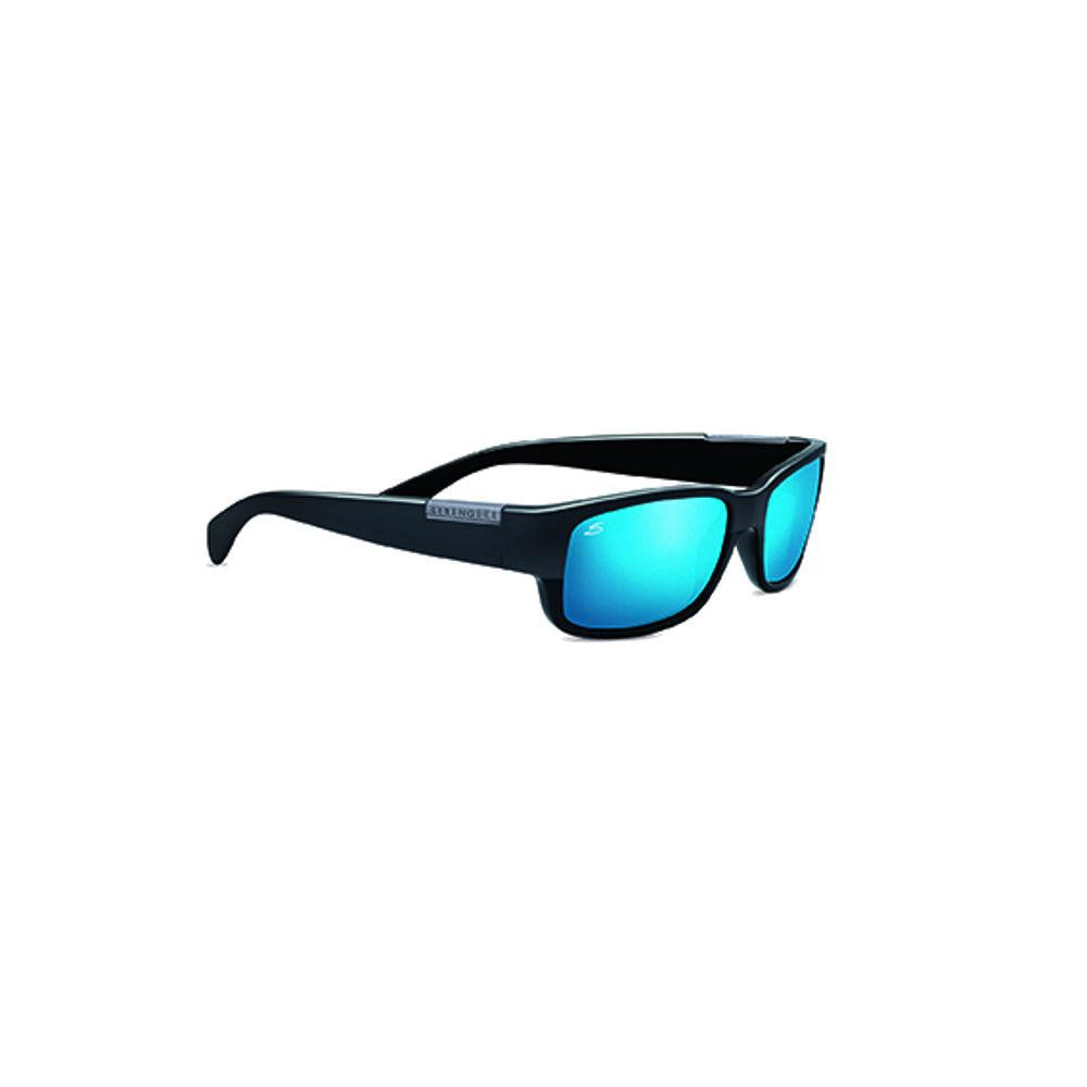 Serengeti Classic Merano Sunglasses, Satin Shiny Black, Polarized