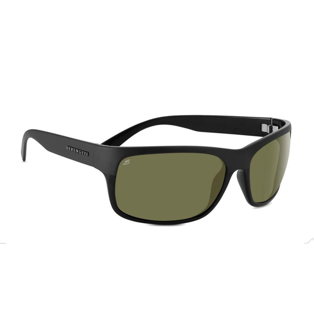 Serengeti Classic Pistoia Sunglasses, Shiny-satin Black, Polarized