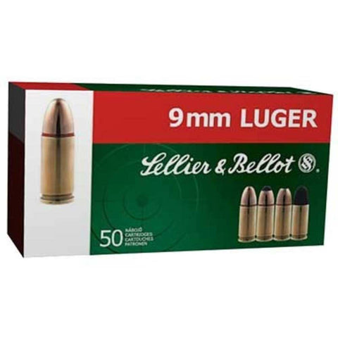 Sellier & Bellot Handgun Ammunition - 9mm Luger - Fmj - 115 Gr