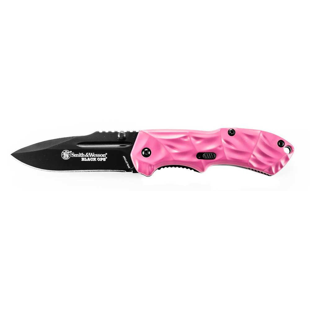 Smith & Wesson Black Ops 3 Aluminum Handle Folder - Pink