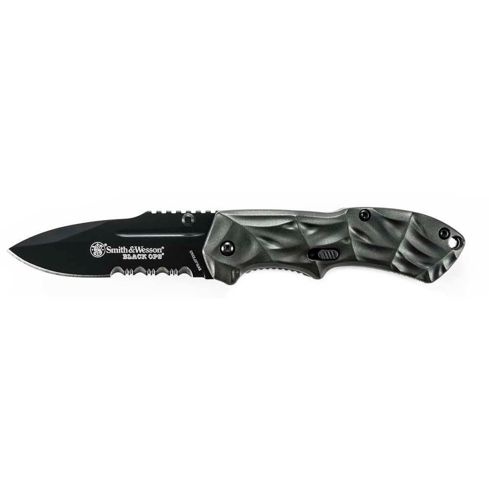 Smith & Wesson Black Ops 3 Aluminum Handle Folder - Black