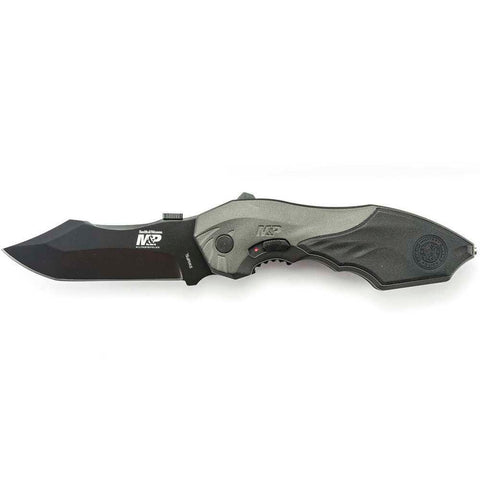 Large M&p M.a.g.i.c. Knife - Clip Point - Plain Edge - Black