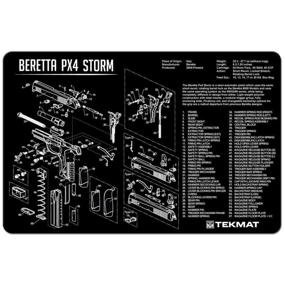 Beretta Px4 Storm Cleaning Mat  - 11" X 17"