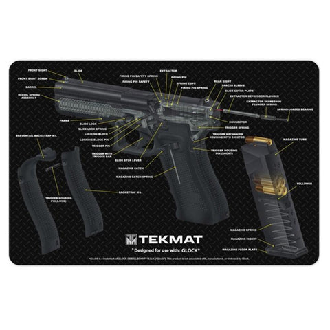 Glock 3d Cut Away Cleaning Mat - 11" X 17"