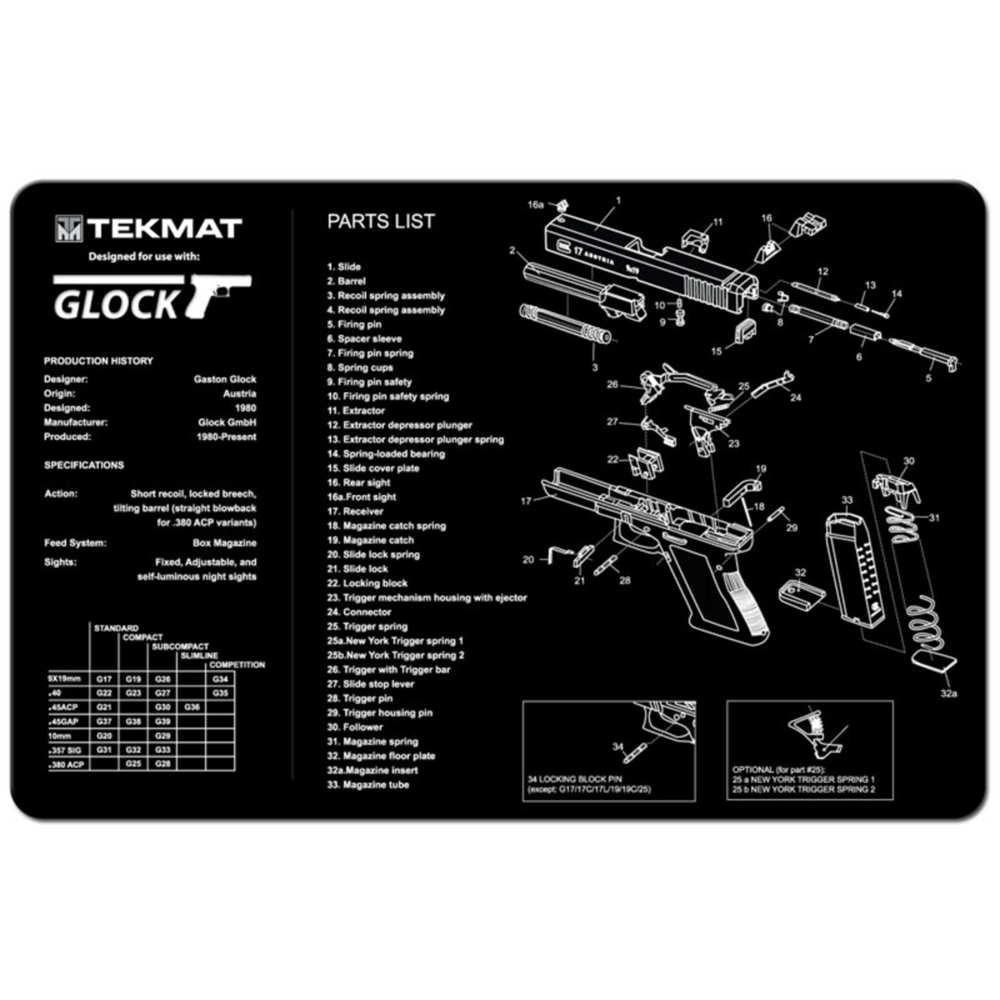 Glock Cleaning Mat  - 11" X 17"