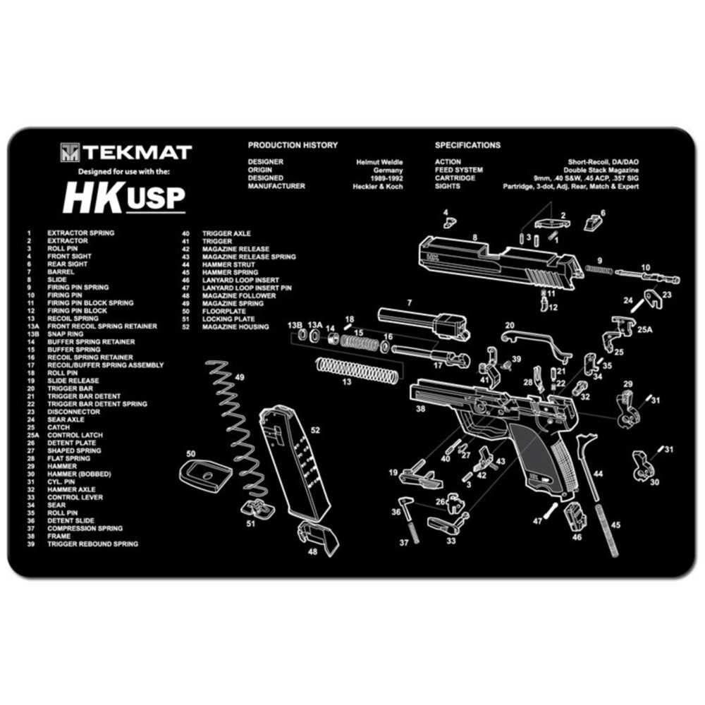 Heckler & Koch Hk Usp Cleaning Mat - 11" X 17"