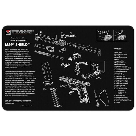 Smith & Wesson M&p Shield Cleaning Mat - 11" X 17"