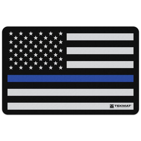 Police Support Flag Cleaning Mat - 11" X 17"