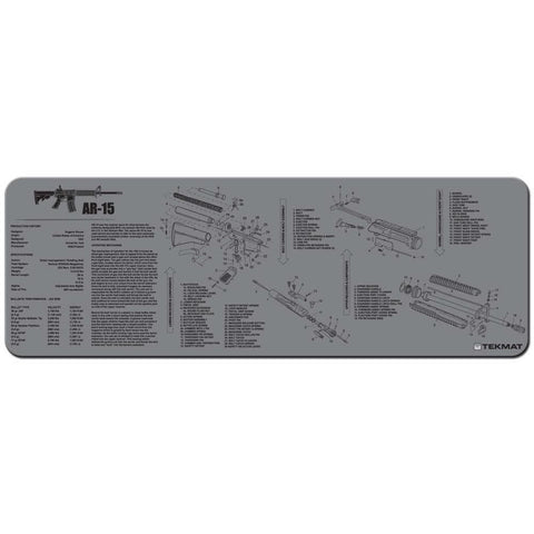 Ar-15 Cleaning Mat - 12" X 36" - Grey