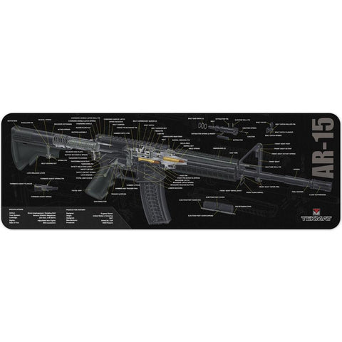 Ar-15 3d Cut Away Cleaning Mat - 12" X 36"