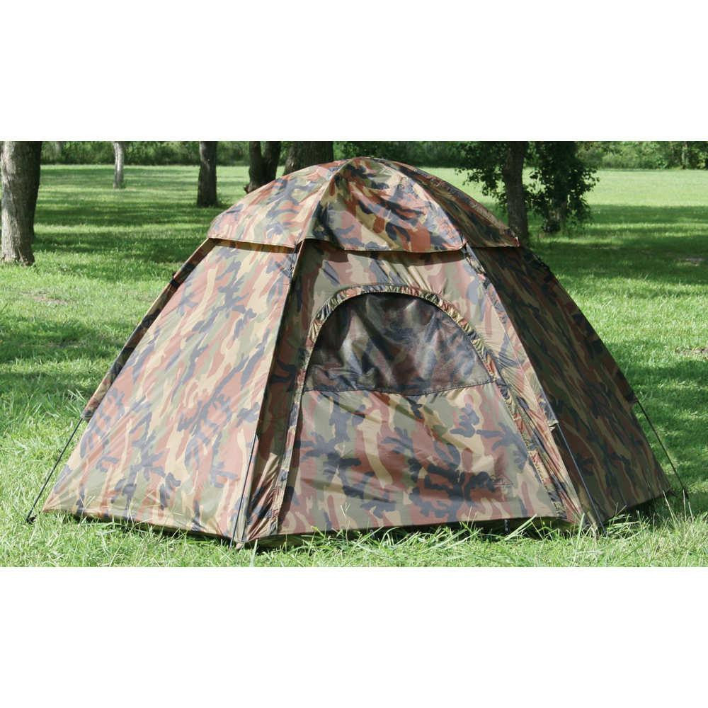 Hide-a-way Camouflage Hexagon Dome Tent