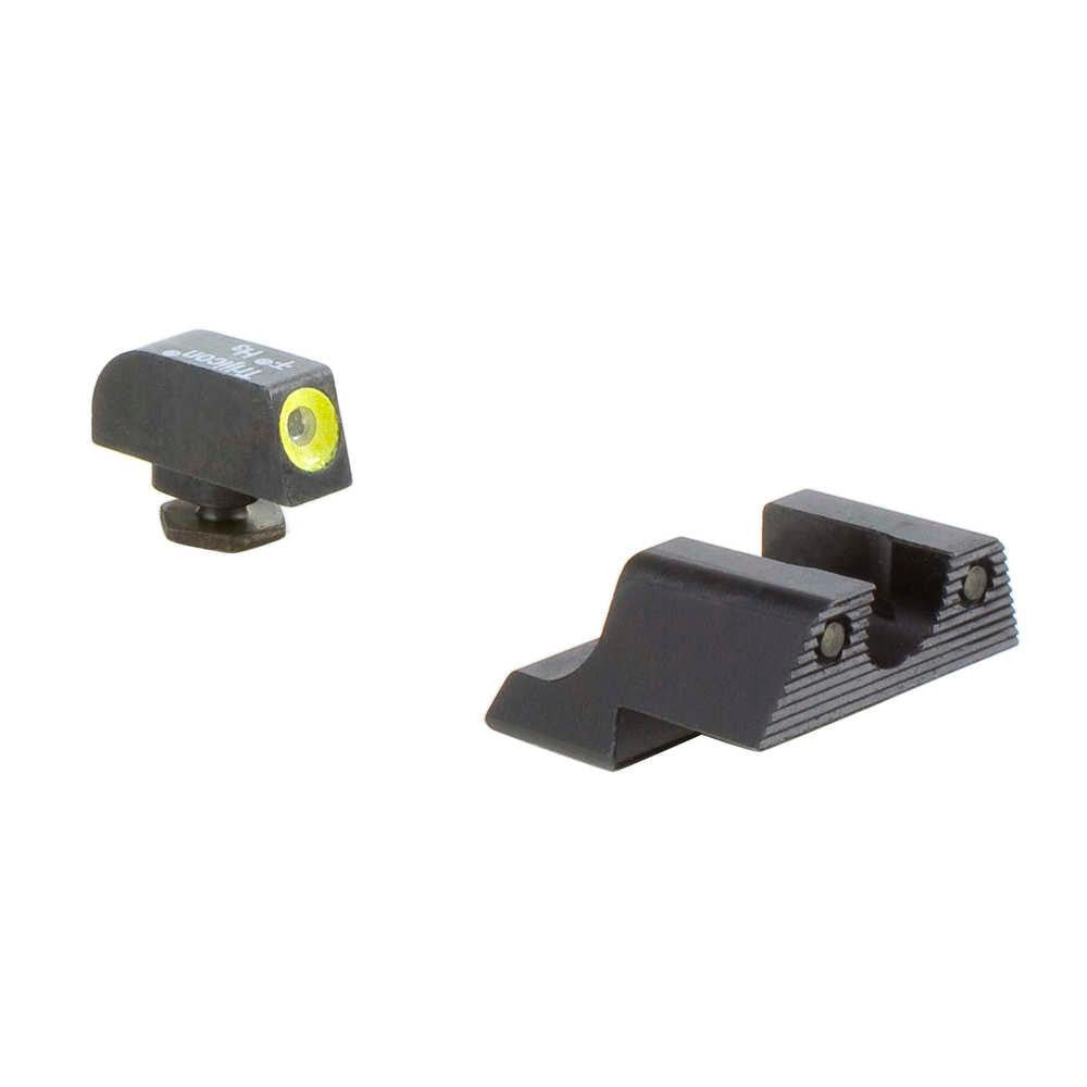 Glock Hd Night Sight Set - Yellow Front Outline Model 42 - 43