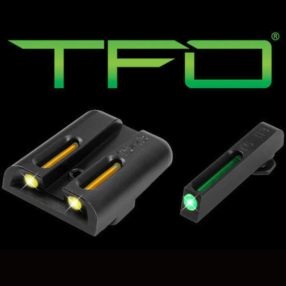 Tfo Tritium-fiber-optic Day-night Sight - Glock Low, Green-yellow