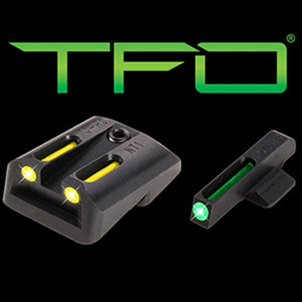 Tfo Tritium-fiber-optic Day-night Sight - Novak .260-.450, Green-yellow