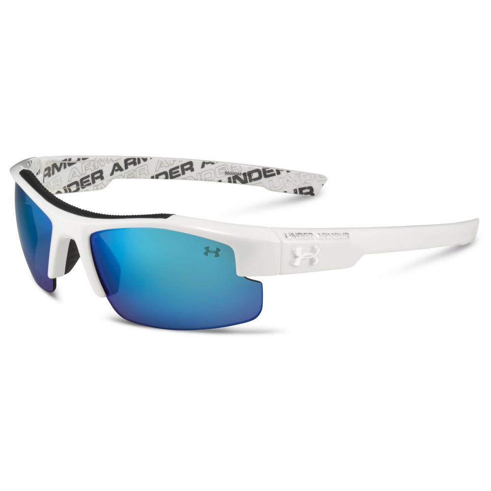 Ua Nitro L Sunglasses - White-blue, Youth