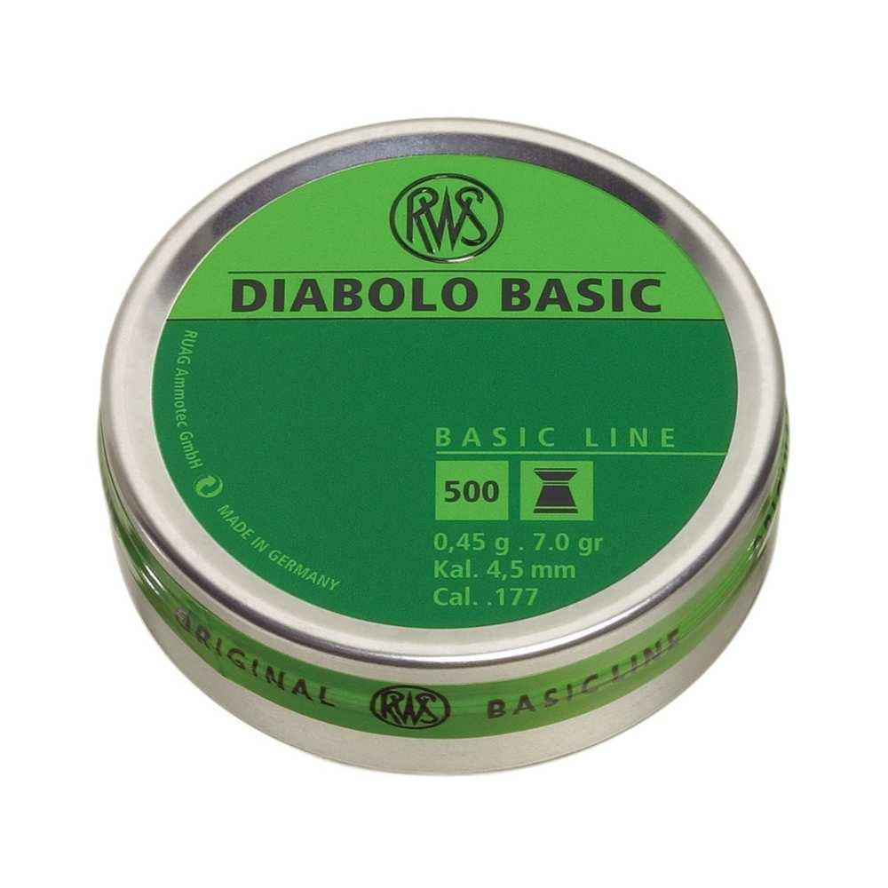 Rws Diabolo Basic Pellets - .177 Caliber - 500 Count