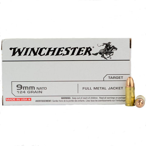 9mm Nato Ammunition 124gr Fmj - 50 Rounds