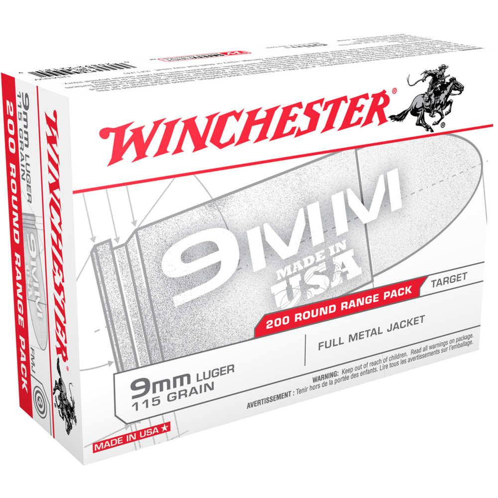 9mm Luger Ammunition 115gr Fmj - 200 Rounds